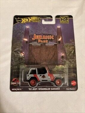 Hot Wheels Premium Pop Culture '92 Jeep Wrangler Sahara Jurassic Park